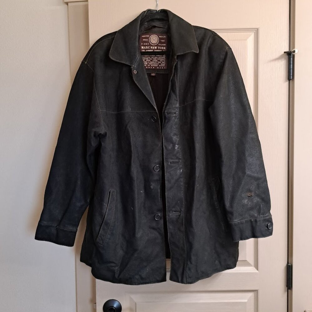 Andrew Marc New York Real Leather Coat First‎ Class Men's Large